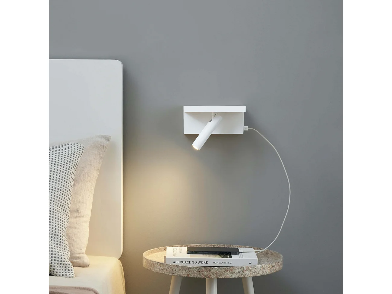 Applique tablette LED avec recharge smartphone - Naro