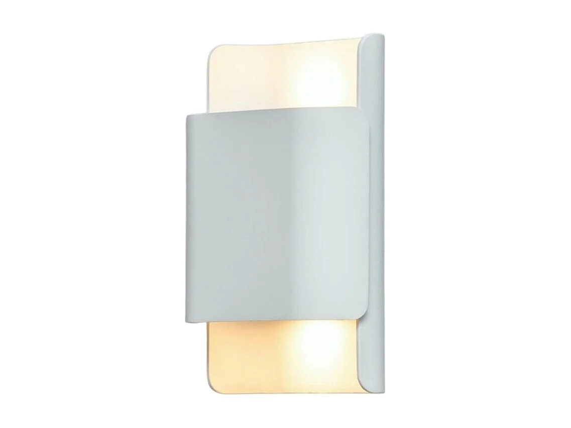 Petite applique carré double éclairage LED blanche IP54 - Laila