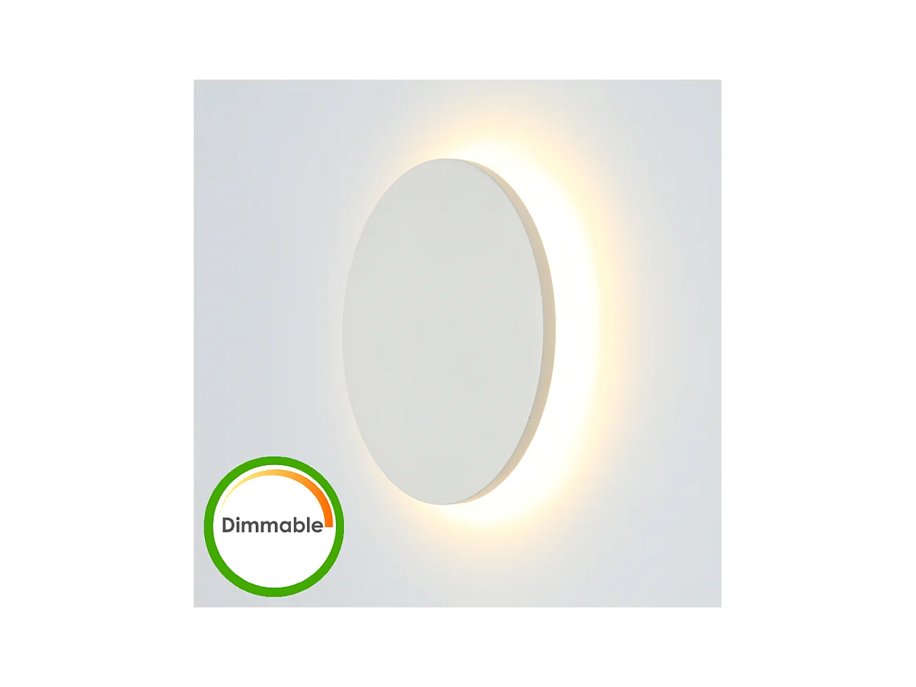 Éclairage mural moderne LED D18 cm compatible avec variateur - Lunar