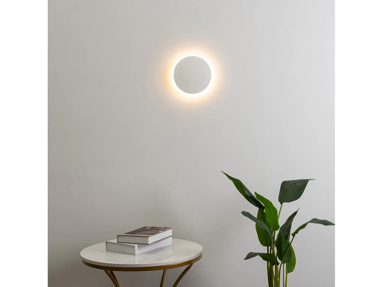 Éclairage mural moderne LED D18 cm compatible avec variateur - Lunar