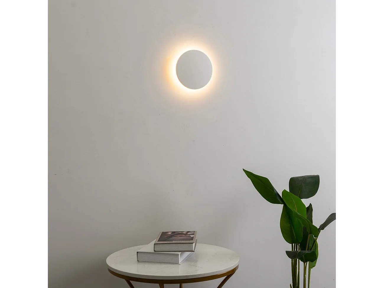 Éclairage mural moderne LED D18 cm compatible avec variateur - Lunar