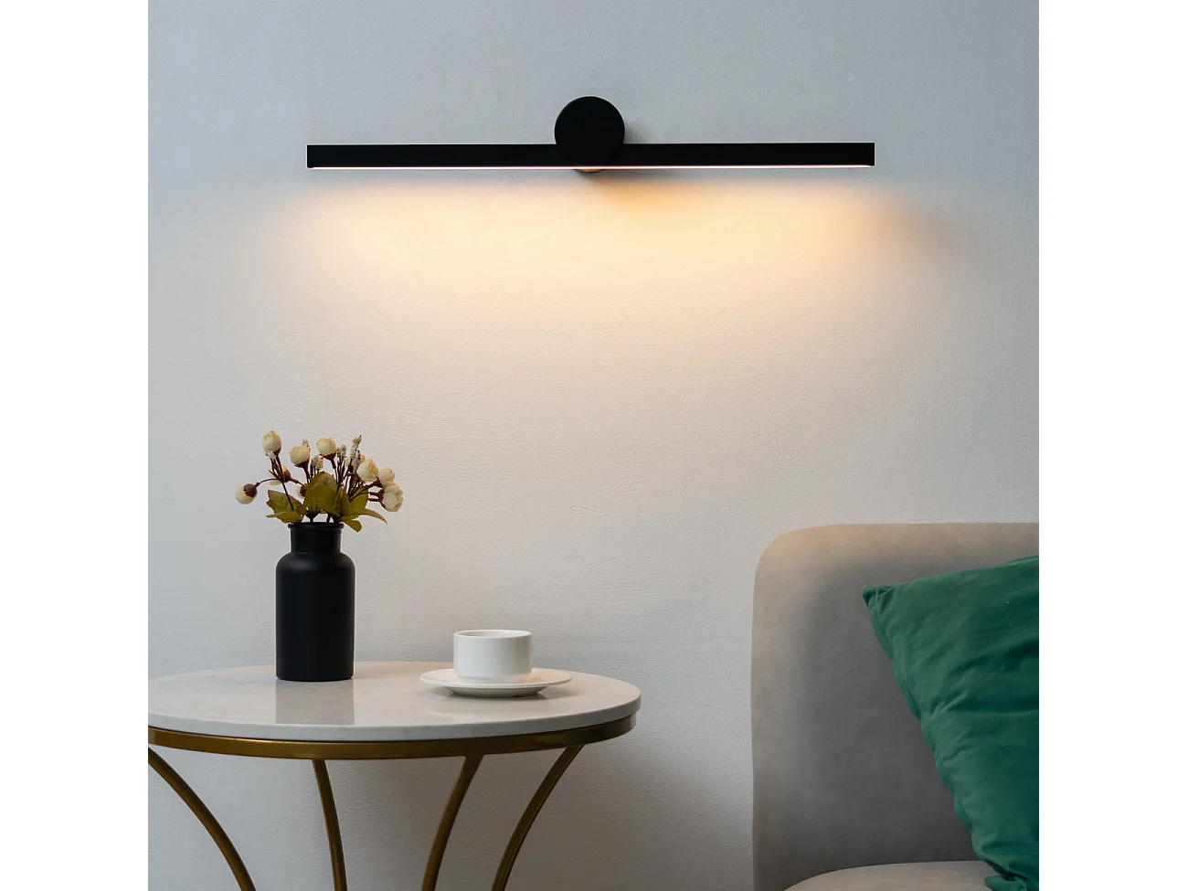 Applique design style épuré noire LED IP54 - Koge