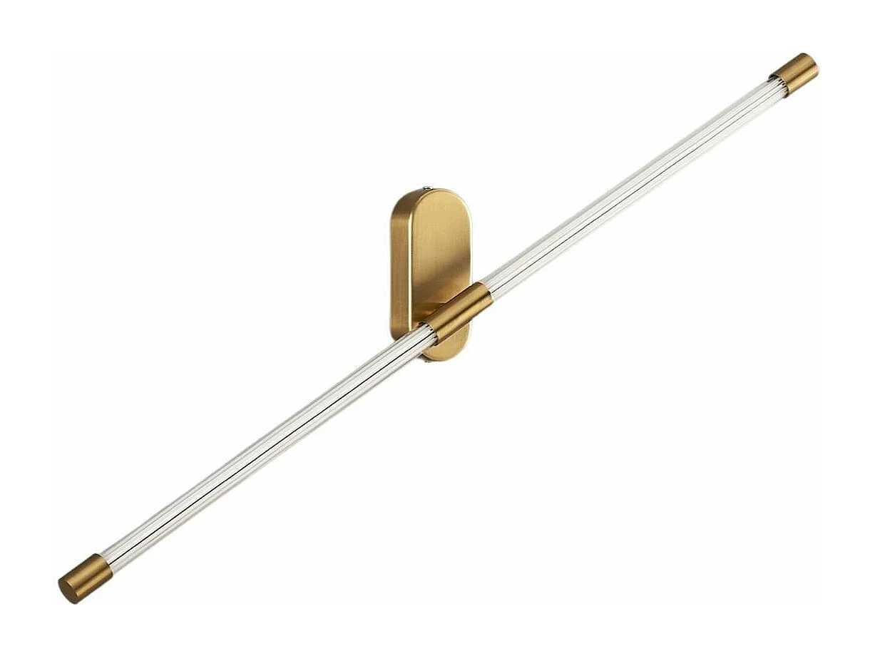 Applique murale longiligne néon LED laiton - Natys