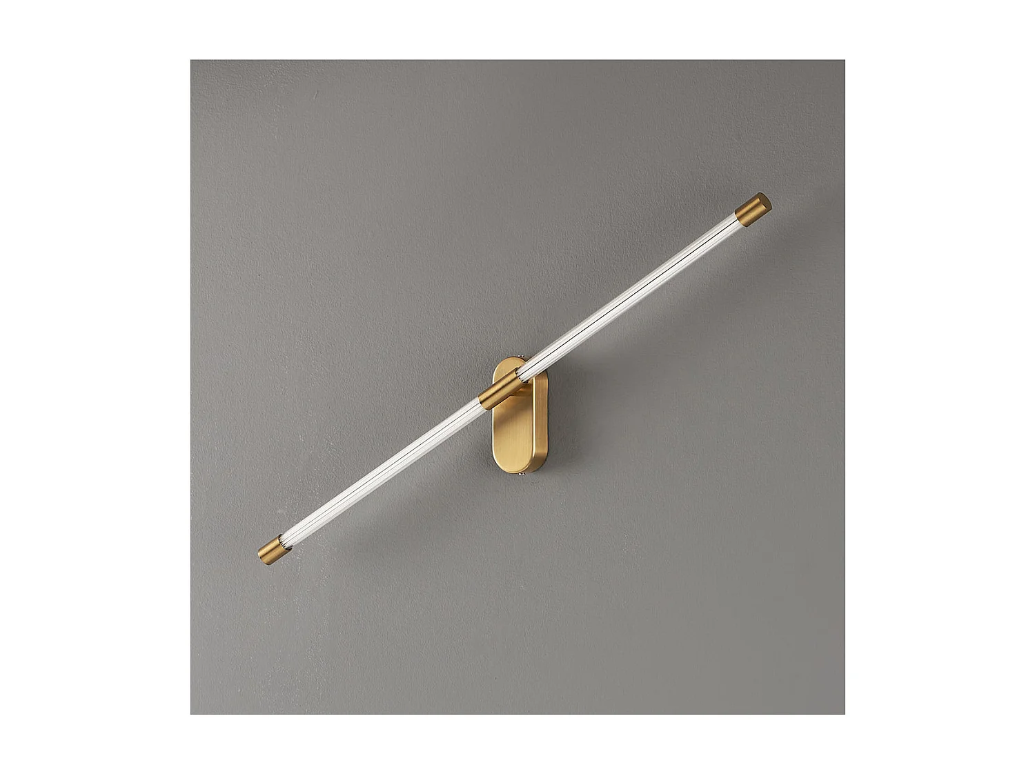 Applique murale longiligne néon LED laiton - Natys