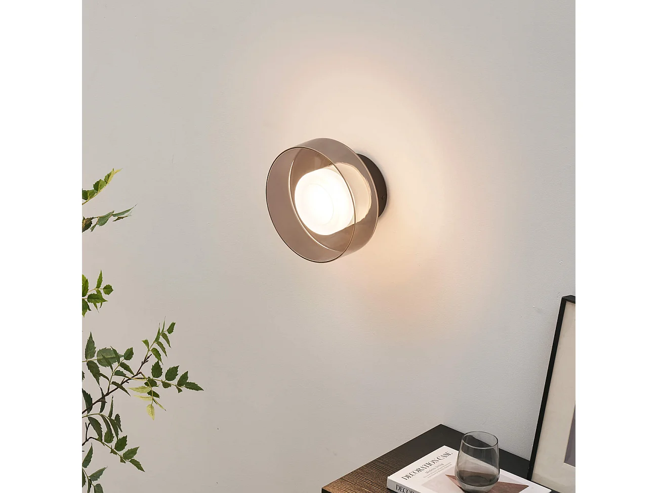 Éclairage mural ou plafond en métal et verre 20 cm - Valdo