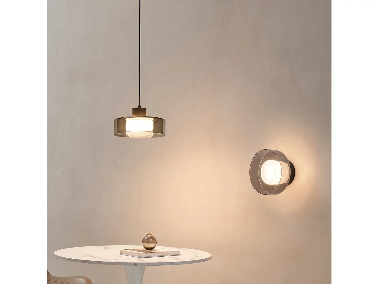 Éclairage mural ou plafond en métal et verre 20 cm - Valdo