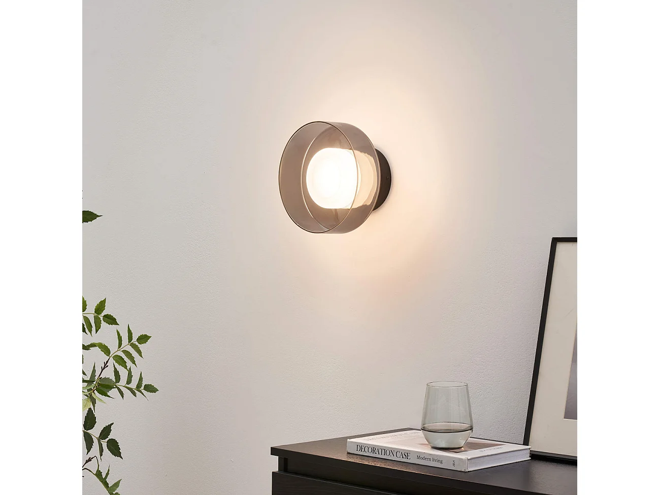 Éclairage mural ou plafond en métal et verre 20 cm - Valdo