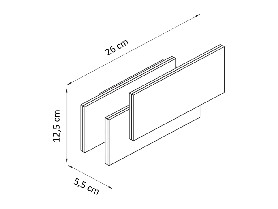 LED Applique design tripartie blanche - Trio