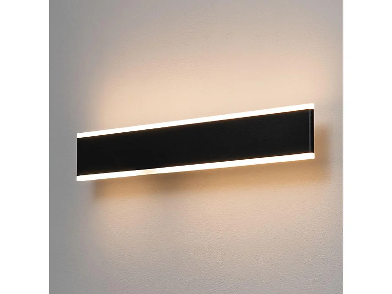 Grande applique LED longueur 50 cm noir - Bastia