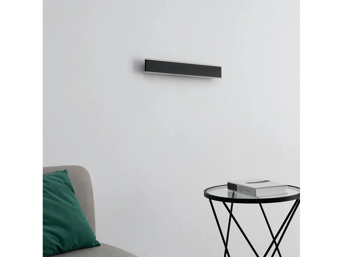 Grande applique LED longueur 50 cm noir - Bastia