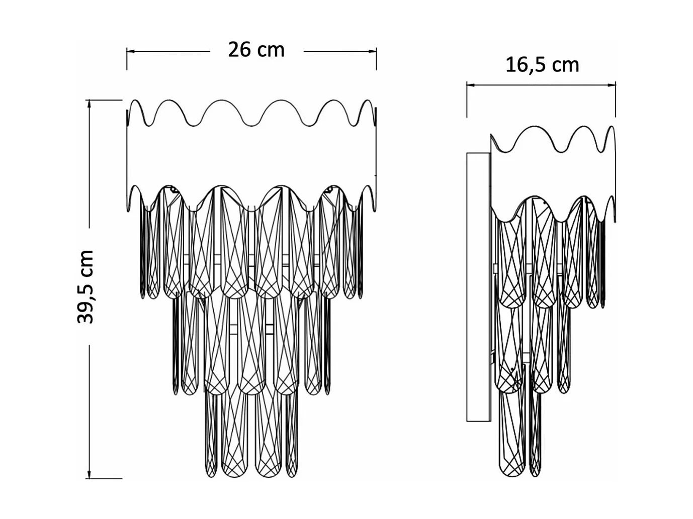 Applique murale chic et prestige cristal - Graziano