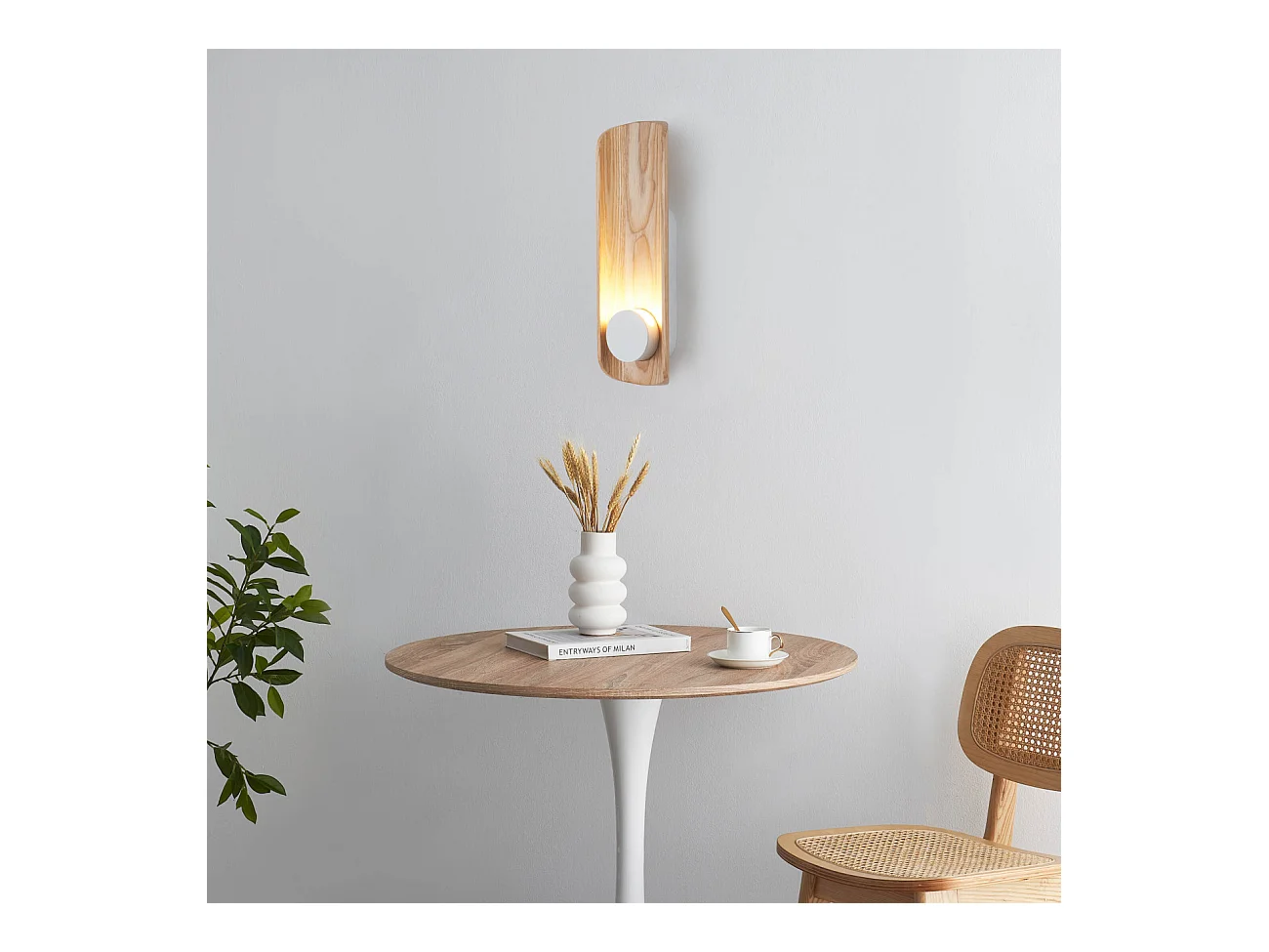 Applique murale bois et métal LED intégrée - Sparrow