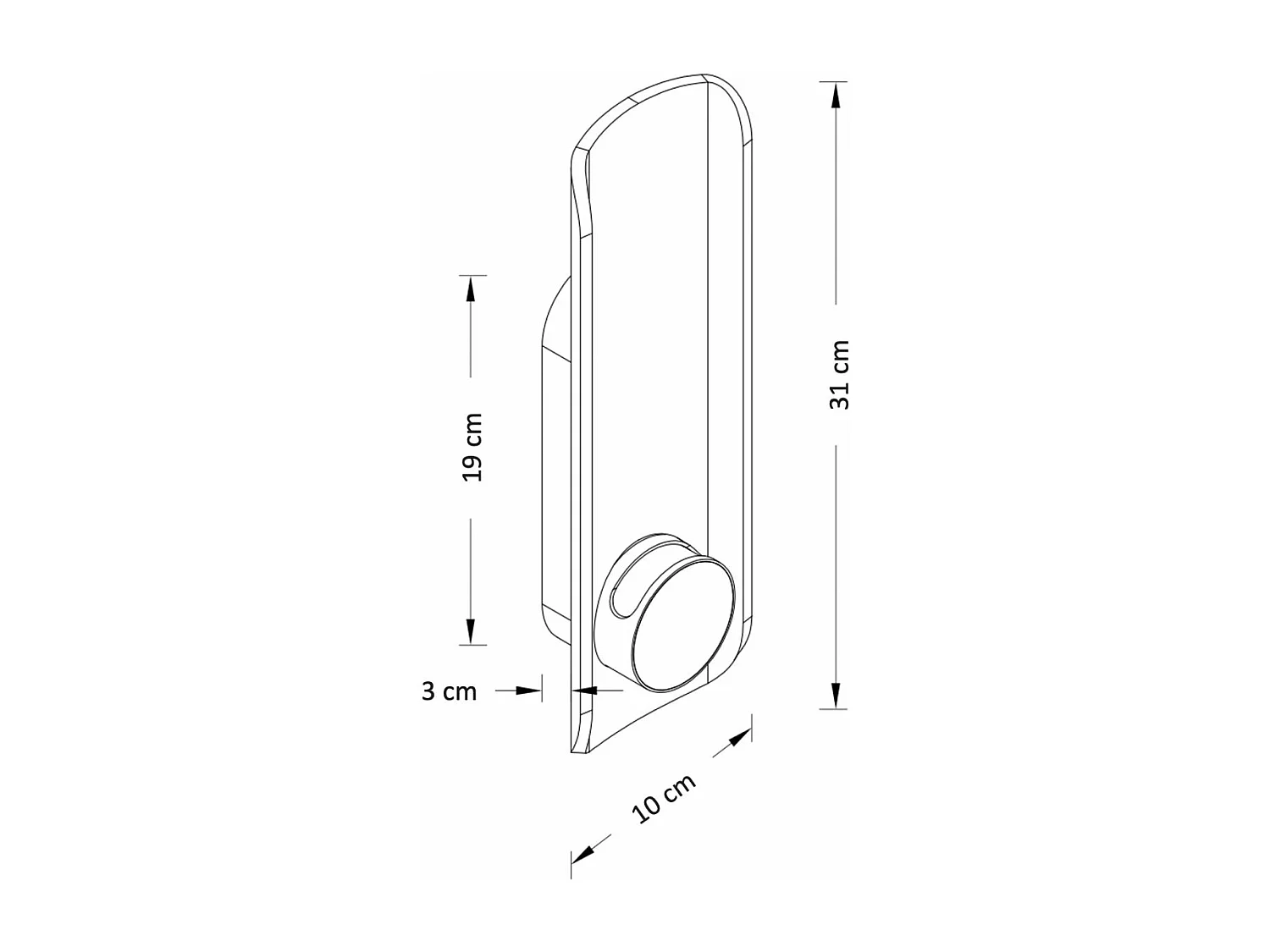 Applique murale bois et métal LED intégrée - Sparrow