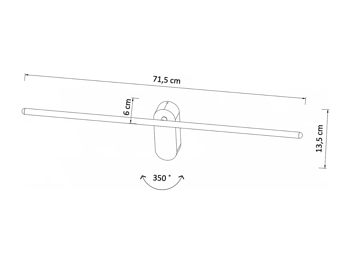 Applique LED design noire - Melbourne