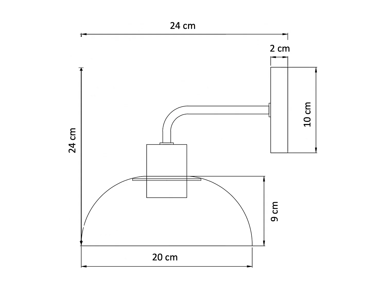 Applique dorée et abat-jour verre - Eloise