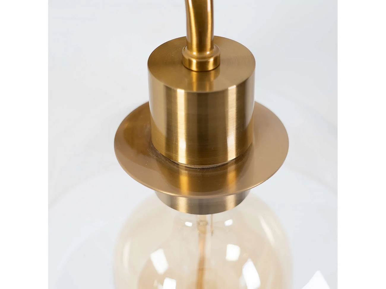 Applique dorée et abat-jour verre - Eloise