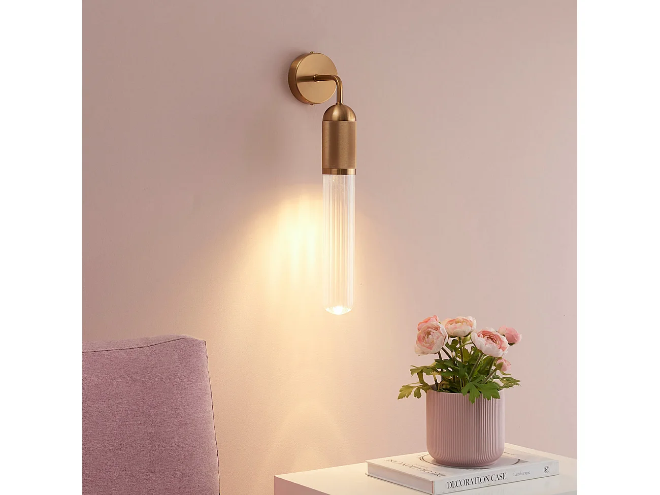 Applique tendance dorée éclairage simple - Hita