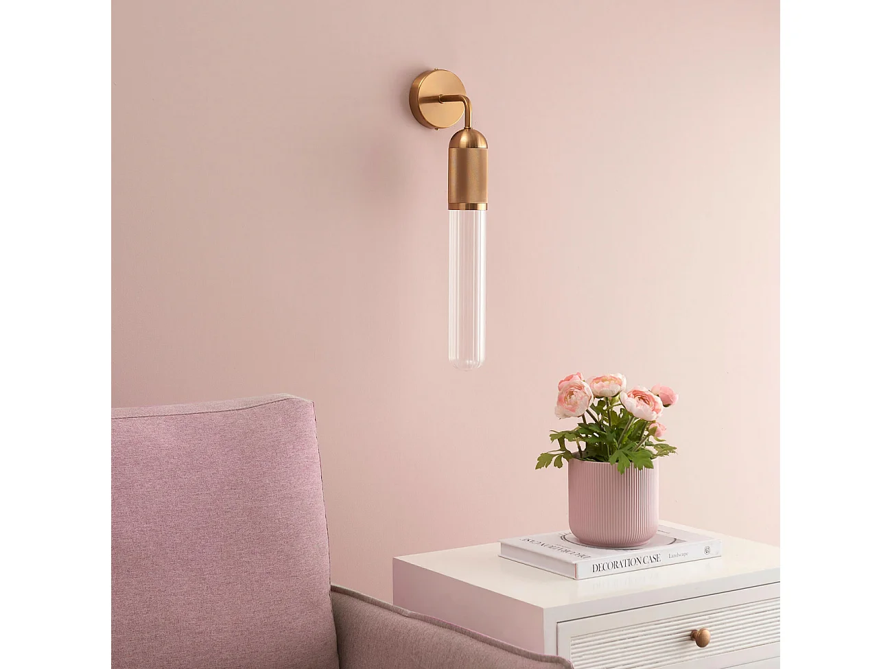 Applique tendance dorée éclairage simple - Hita