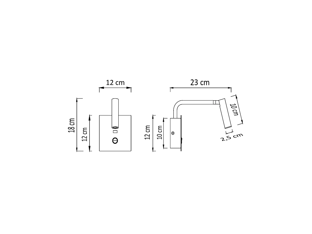 Liseuse noire pratique et moderne LED et port USB intégré - Miami