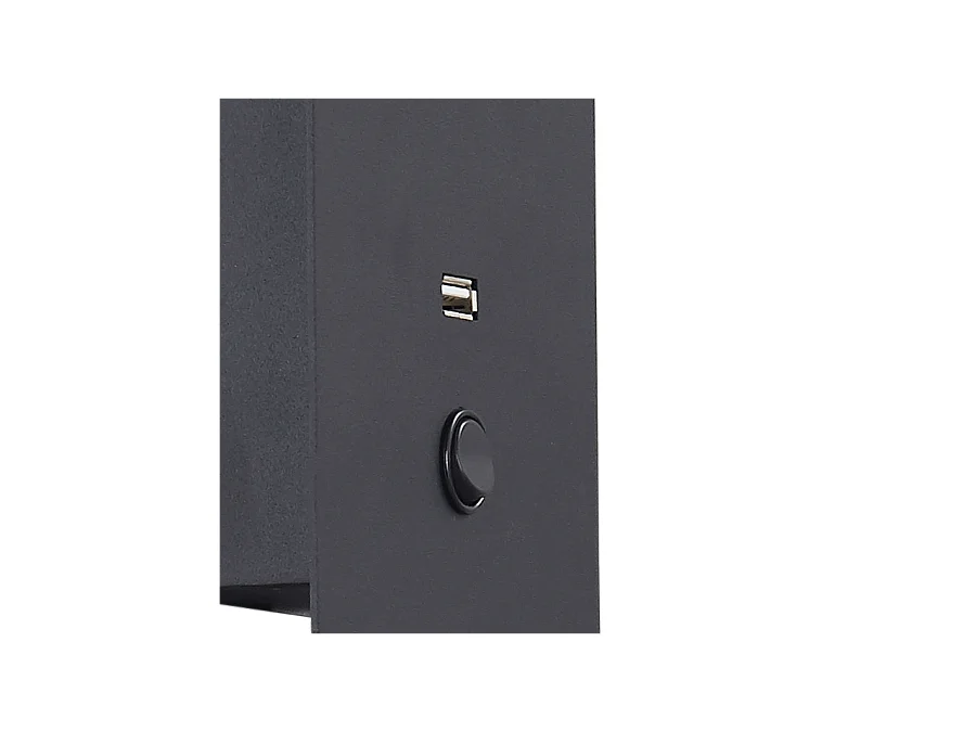 Liseuse noire pratique et moderne LED et port USB intégré - Miami