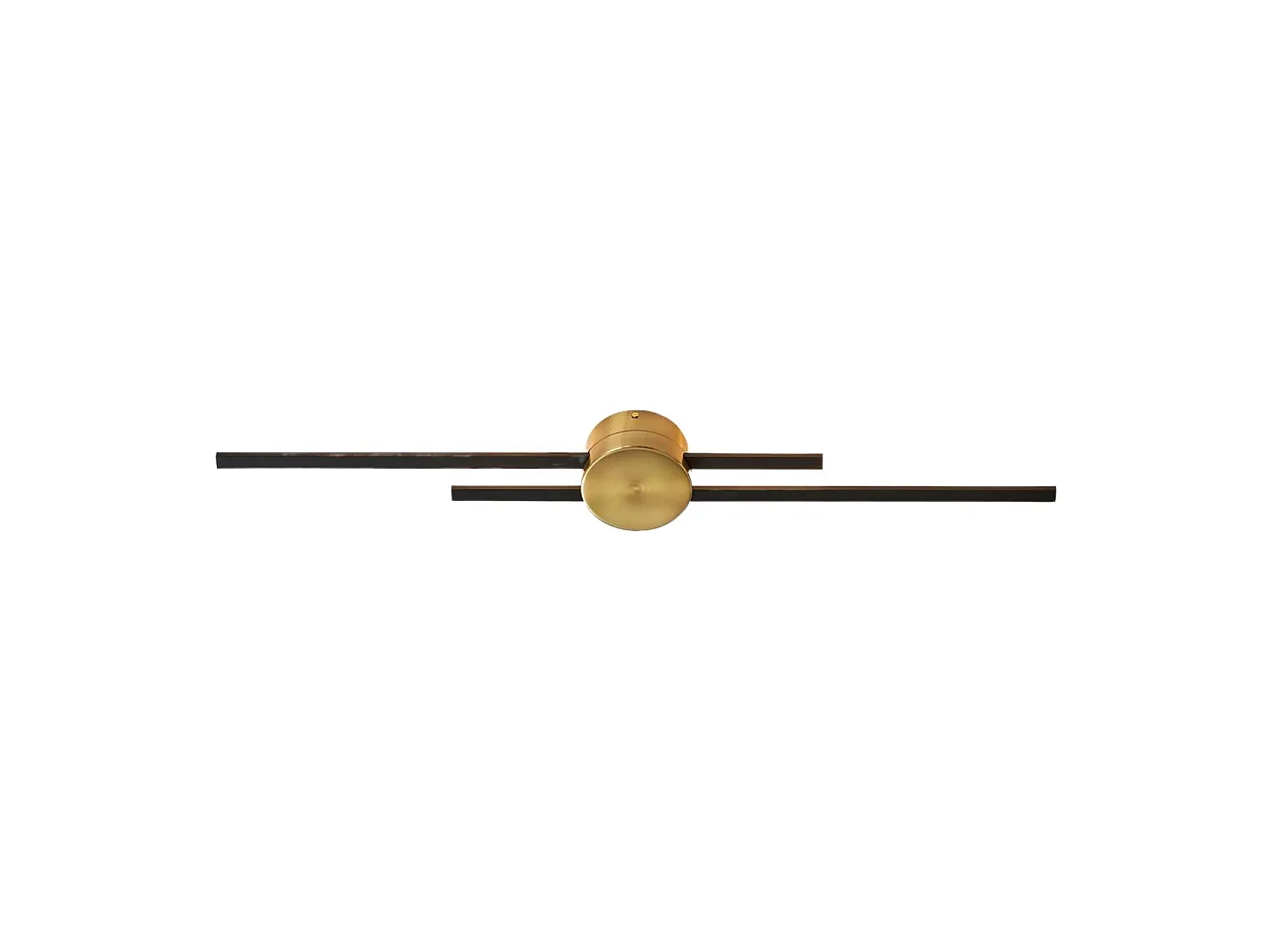 Grande applique noire et laiton aux lignes épurées 89 cm - Pia