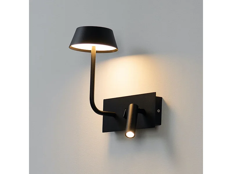 Applique murale LED avec liseuse intégrée  - Fabro