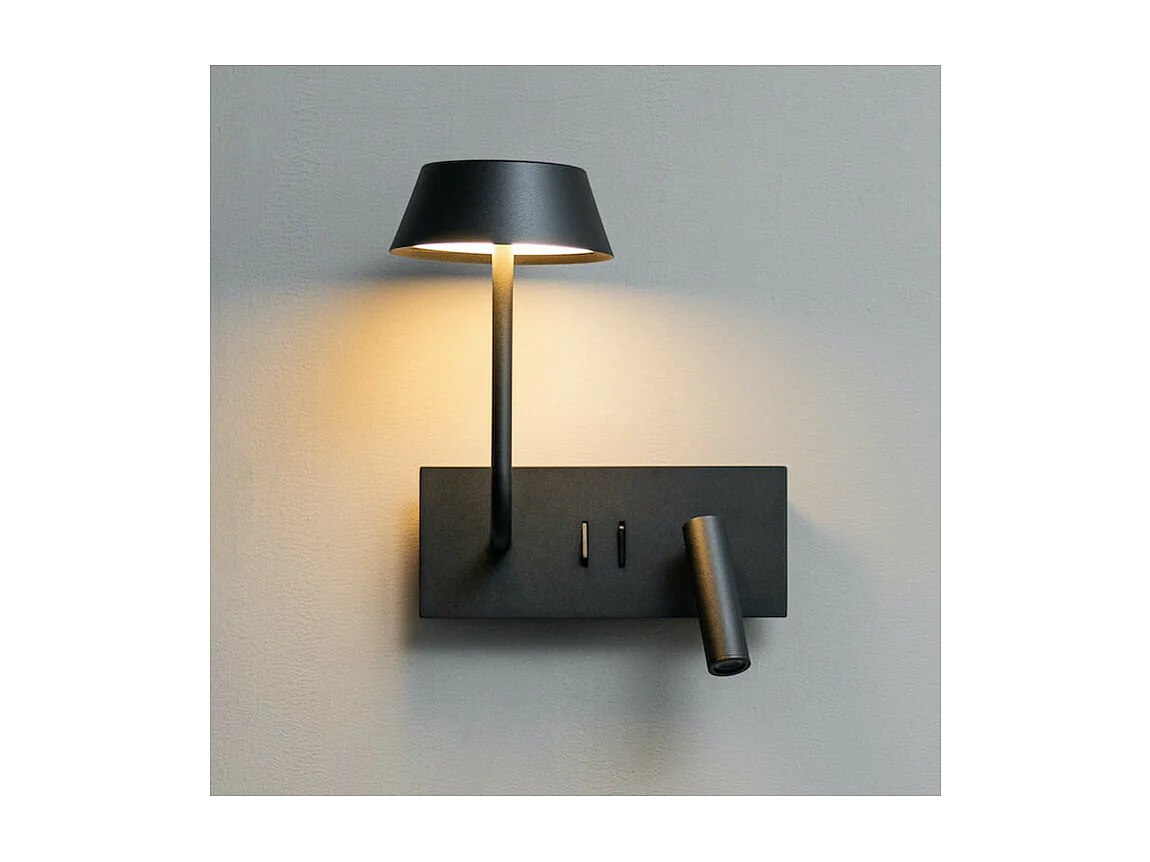 Applique murale LED avec liseuse intégrée  - Fabro