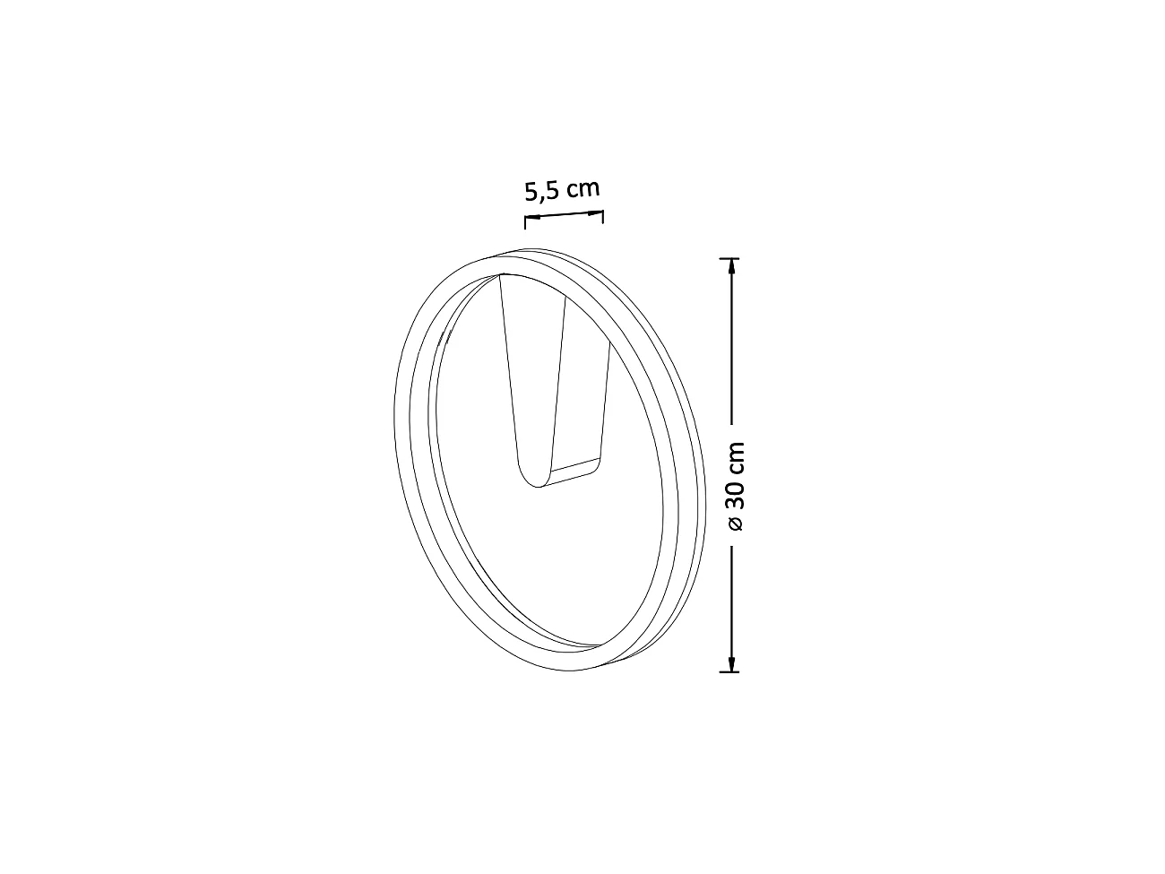 Applique minimaliste cercle LED doré - Scott