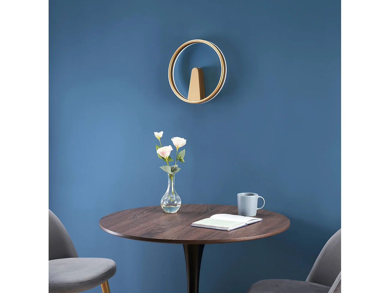 Applique minimaliste cercle LED doré - Scott