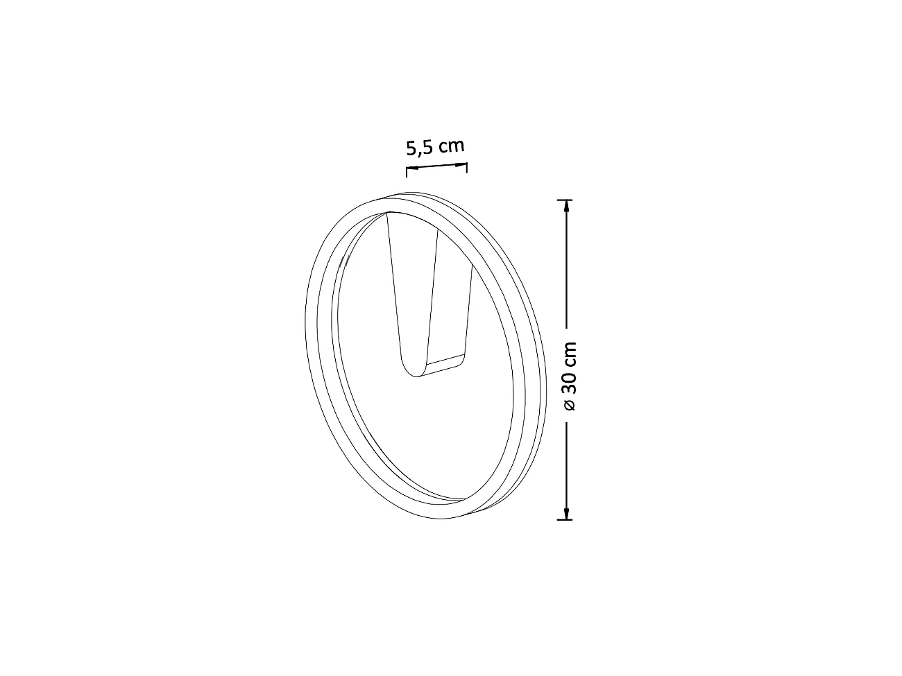 Applique minimaliste cercle LED doré - Scott