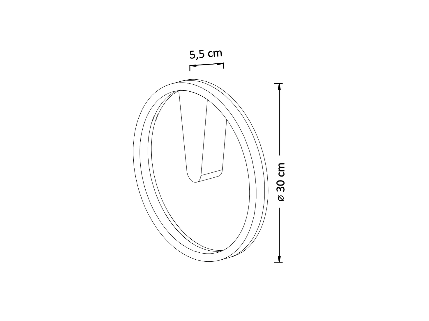 Applique minimaliste cercle LED doré - Scott
