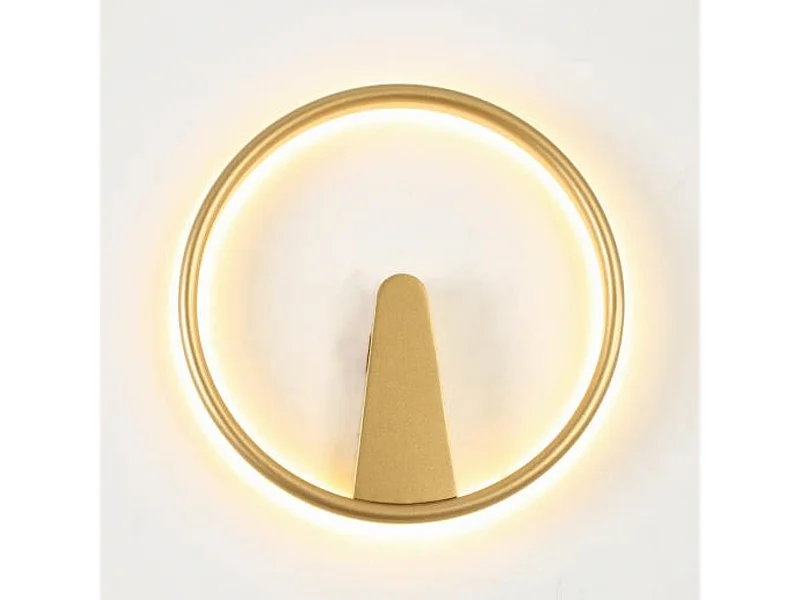 Applique minimaliste cercle LED doré - Scott