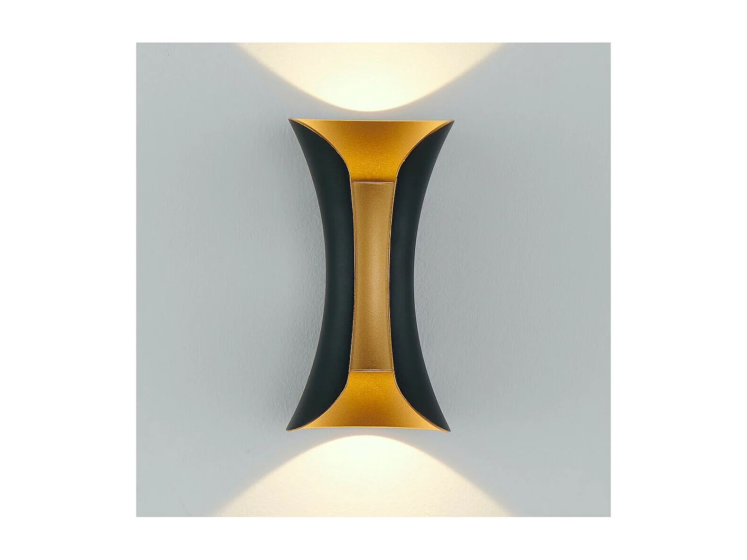 Éclairage mural LED noir intérieur doré IP54 - Foria