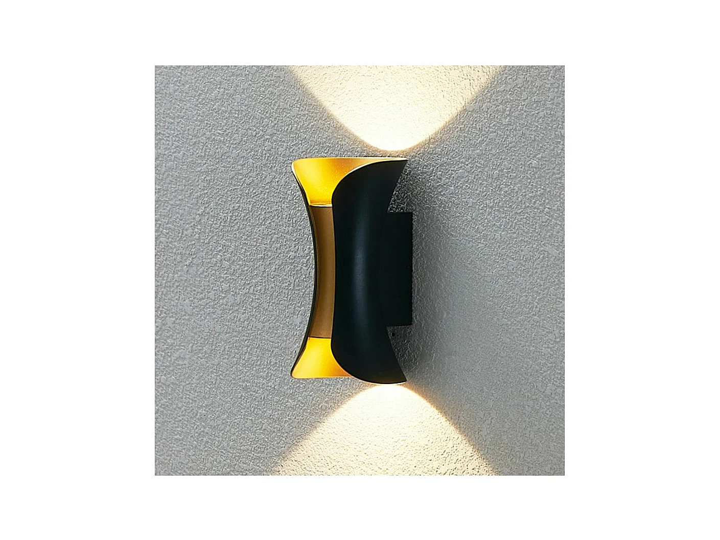 Éclairage mural LED noir intérieur doré IP54 - Foria