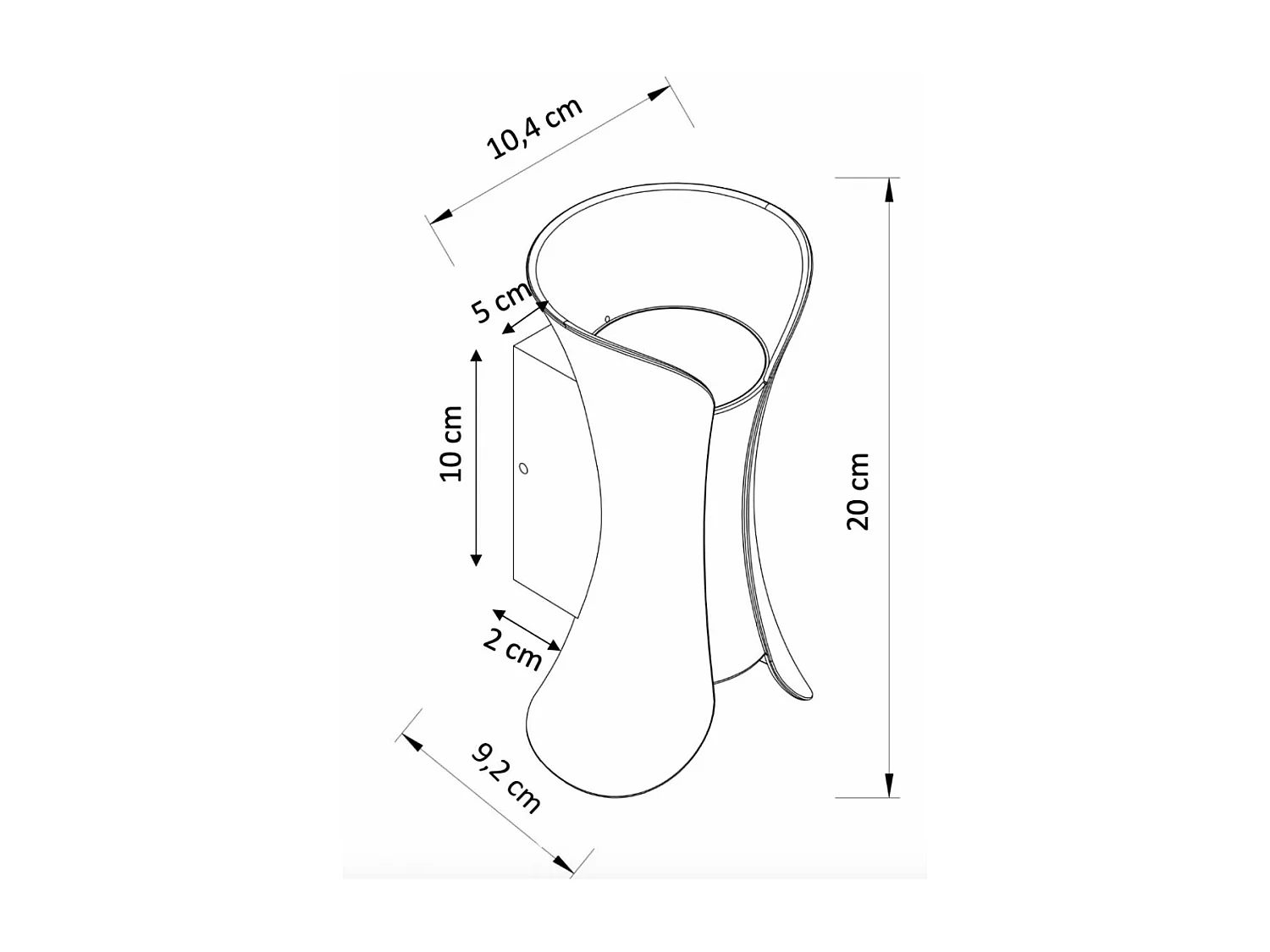 Éclairage mural LED noir intérieur doré IP54 - Foria