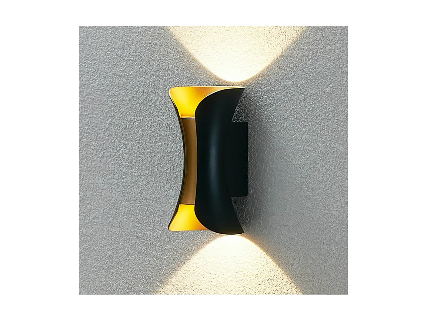 Éclairage mural LED noir intérieur doré IP54 - Foria