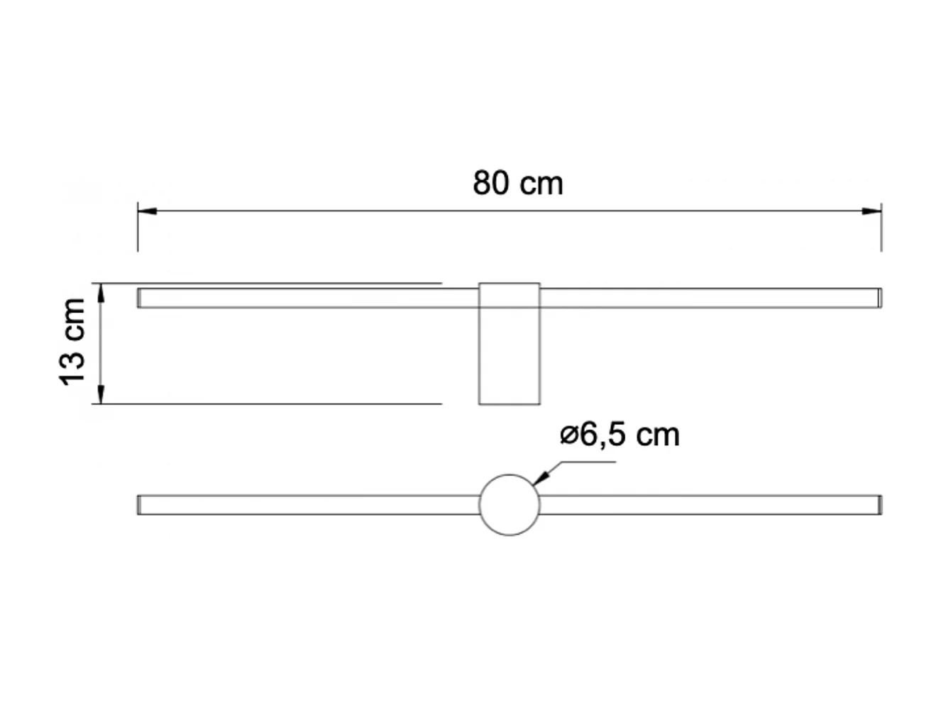 Longue applique ultra design LED 80 cm - Eydon