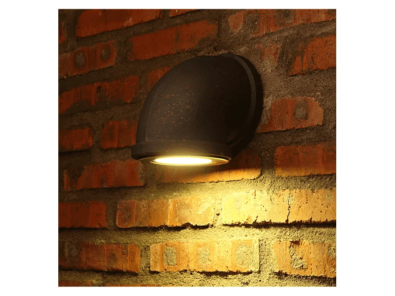 Applique Murale LED 3W Design Tuyau Couleur Rouille - Athiel