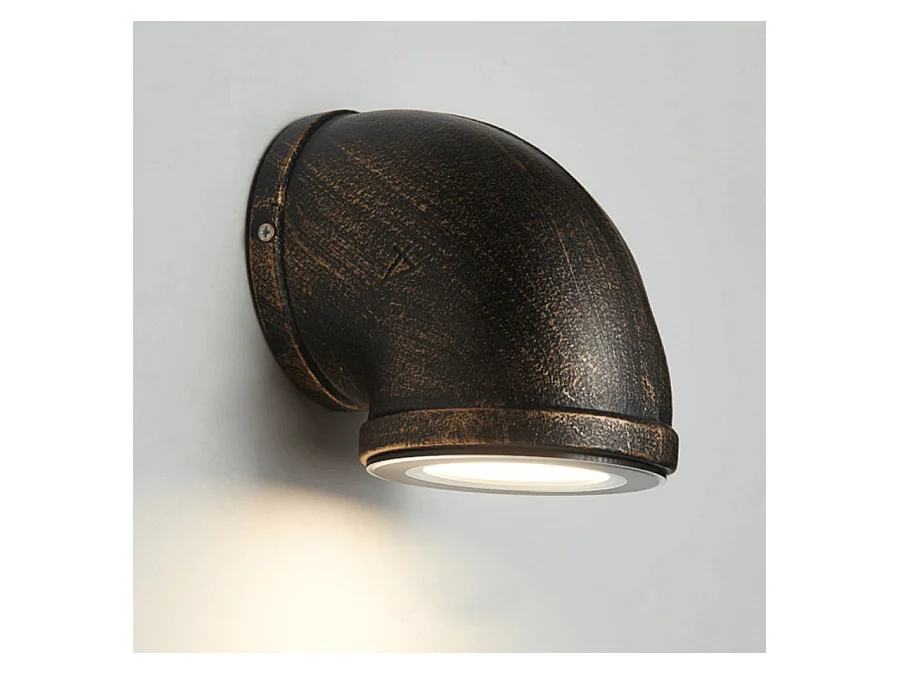 Applique Murale LED 3W Design Tuyau Couleur Rouille - Athiel