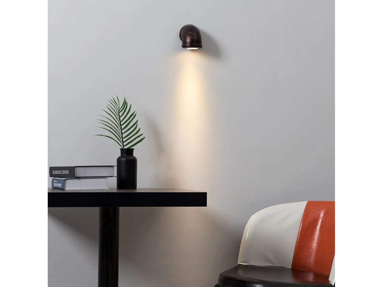 Applique Murale LED 3W Design Tuyau Couleur Rouille - Athiel