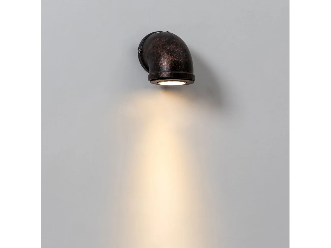 Applique Murale LED 3W Design Tuyau Couleur Rouille - Athiel