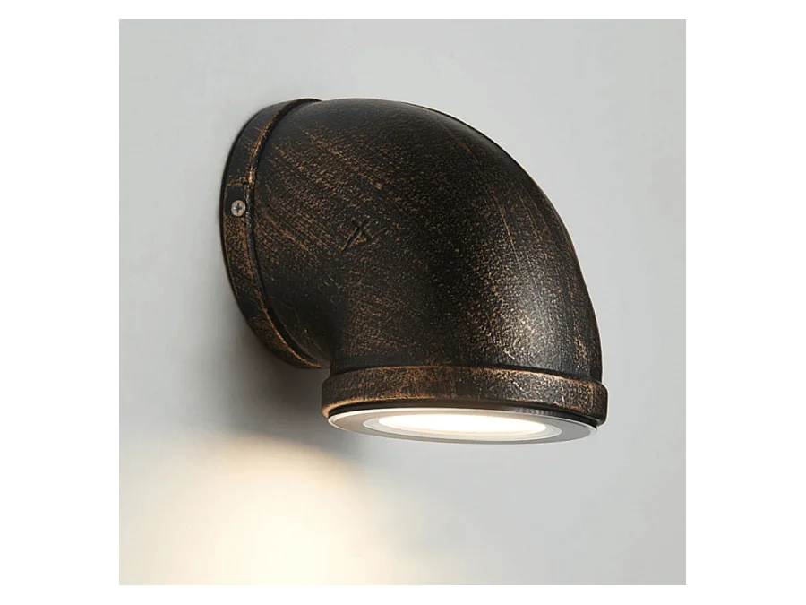 Applique Murale LED 3W Design Tuyau Couleur Rouille - Athiel