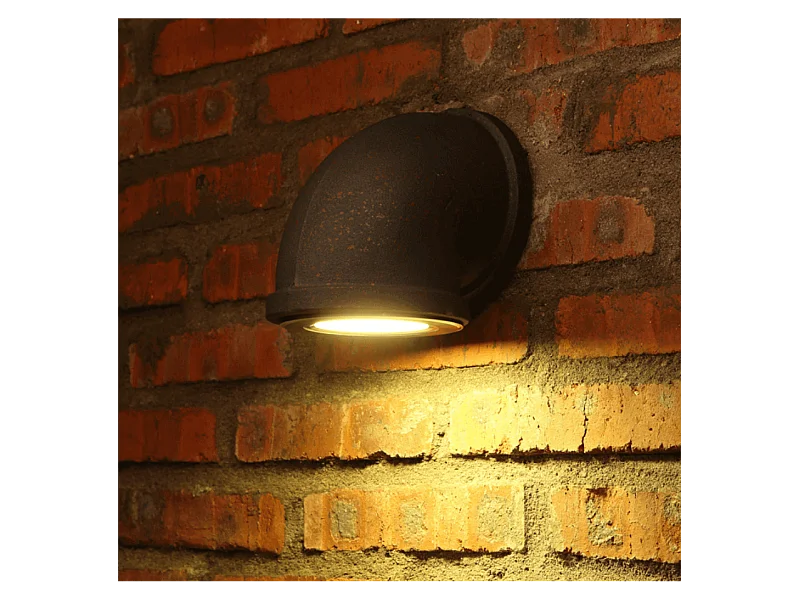 Applique Murale LED 3W Design Tuyau Couleur Rouille - Athiel