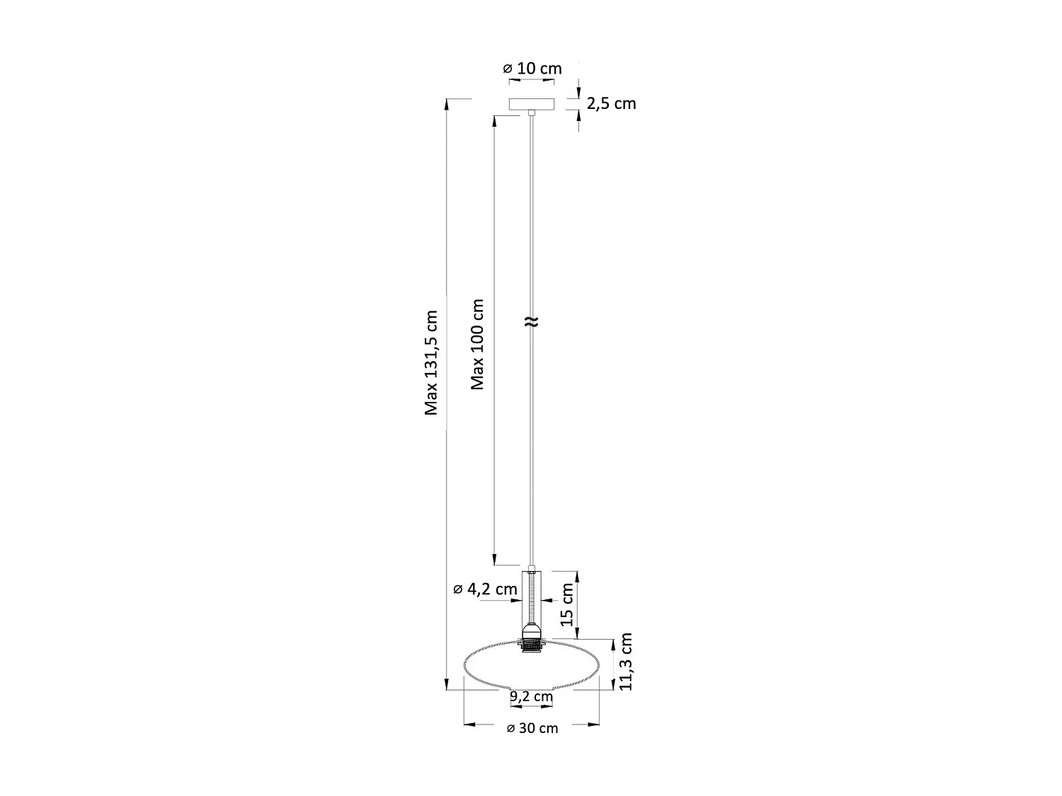 Suspension métal laiton et verre opale - Zinnia