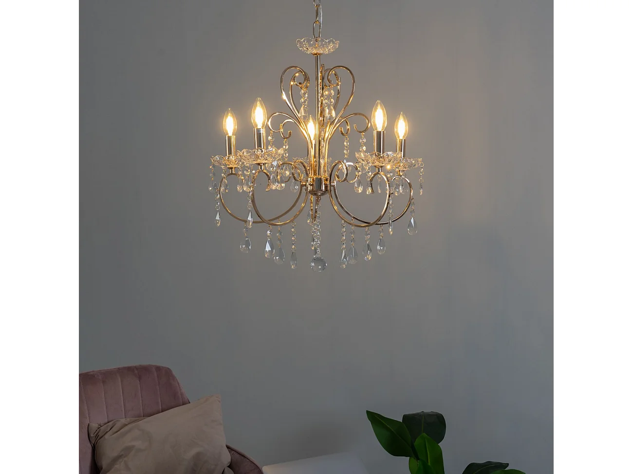 Lustre cristal or rose - Pavia