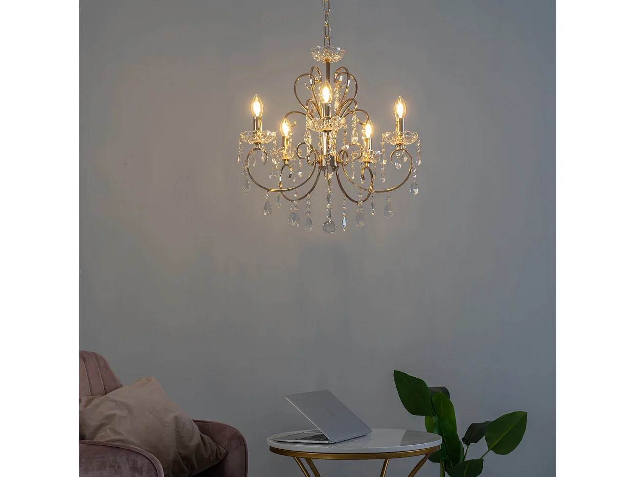 Lustre cristal or rose - Pavia