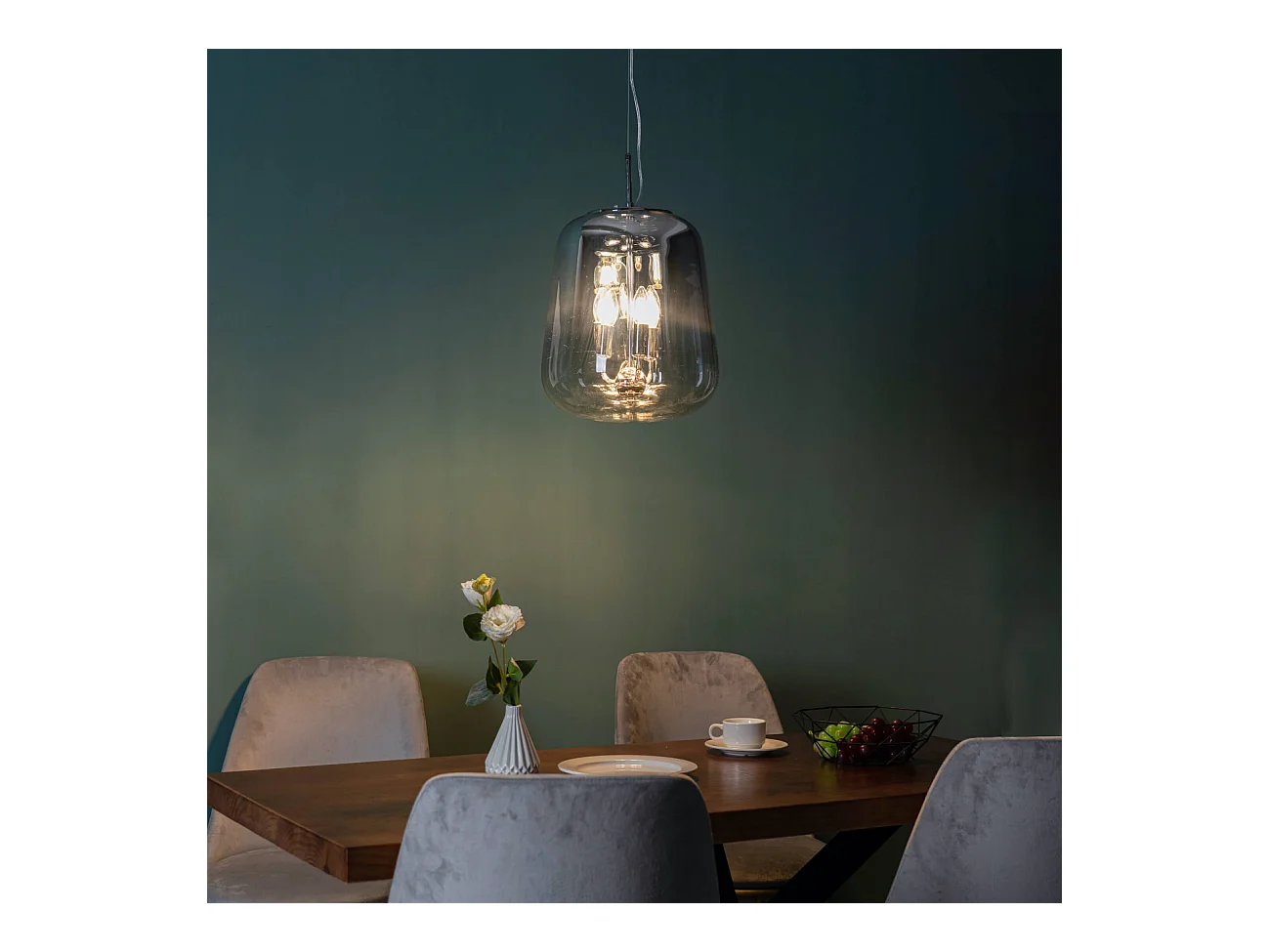 Suspension design et tendance en verre fumé dégradé - Manoli