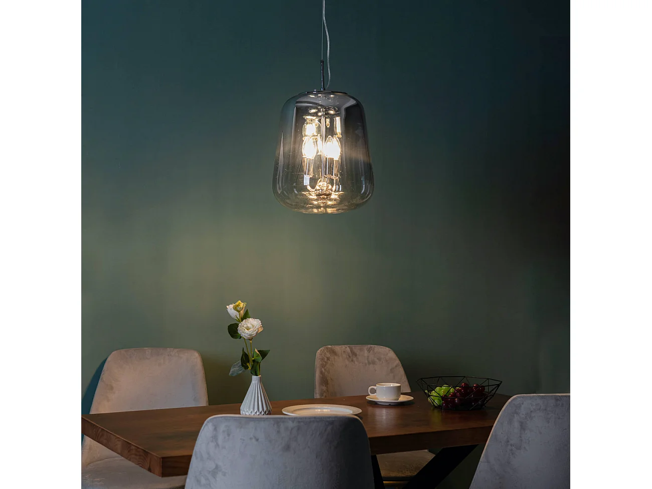 Suspension design et tendance en verre fumé dégradé - Manoli