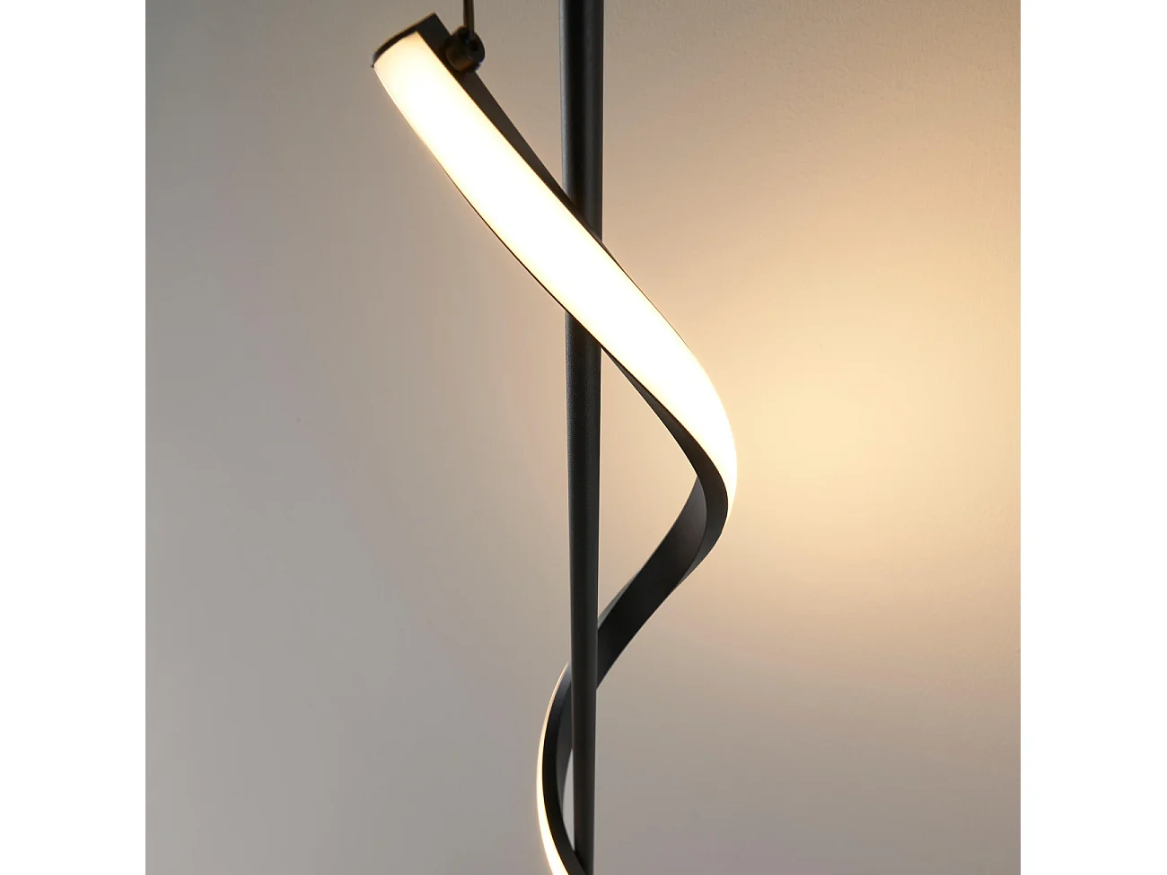 Suspension spirale verticale noire LED dimmable - Lybella