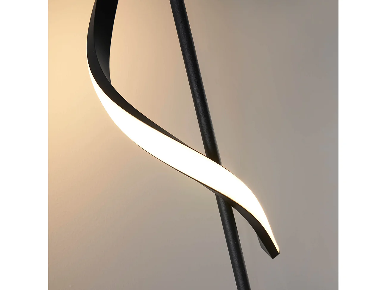 Suspension spirale verticale noire LED dimmable - Lybella